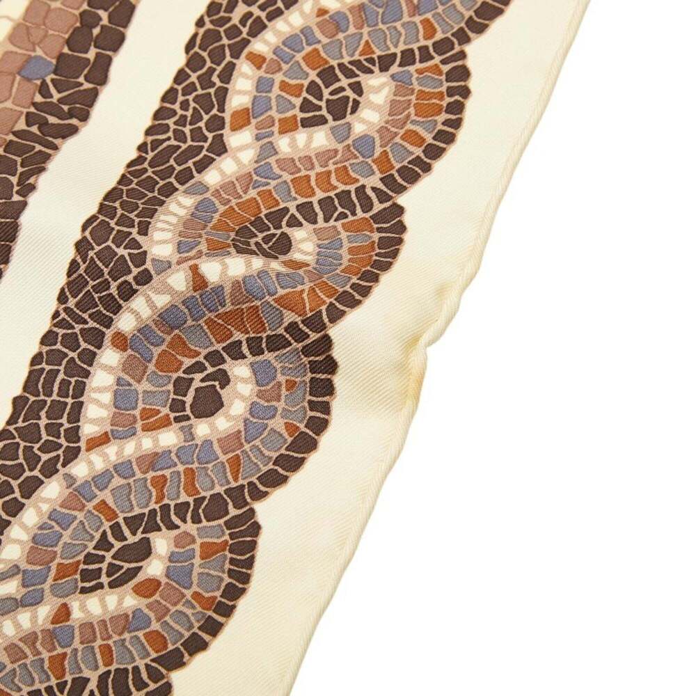 HERMES Cream Silk Scarf - Picture 3 of 8